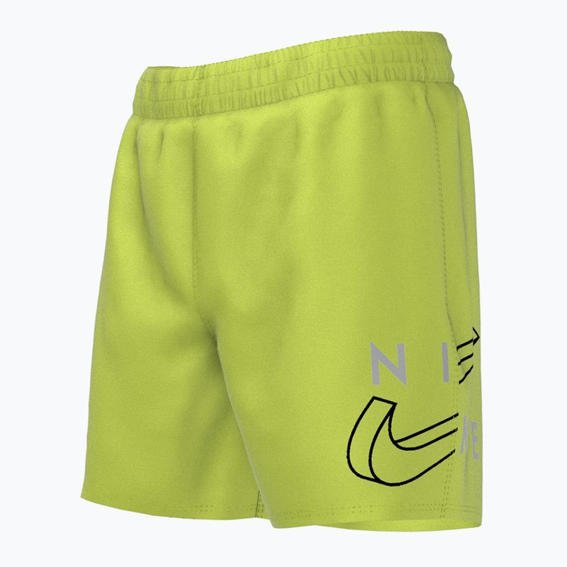 Шорти для плавання дитячі Nike Split Logo 4" Volley зелені NESSC786-312 5