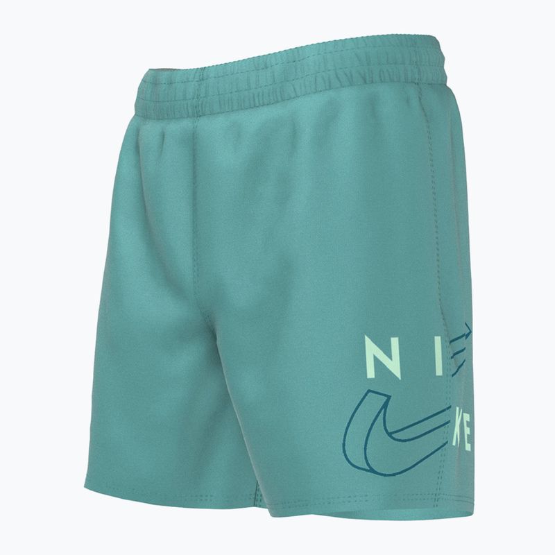 Шорти для плавання дитячі Nike Split Logo 4" Volley зелені NESSC786-339 5