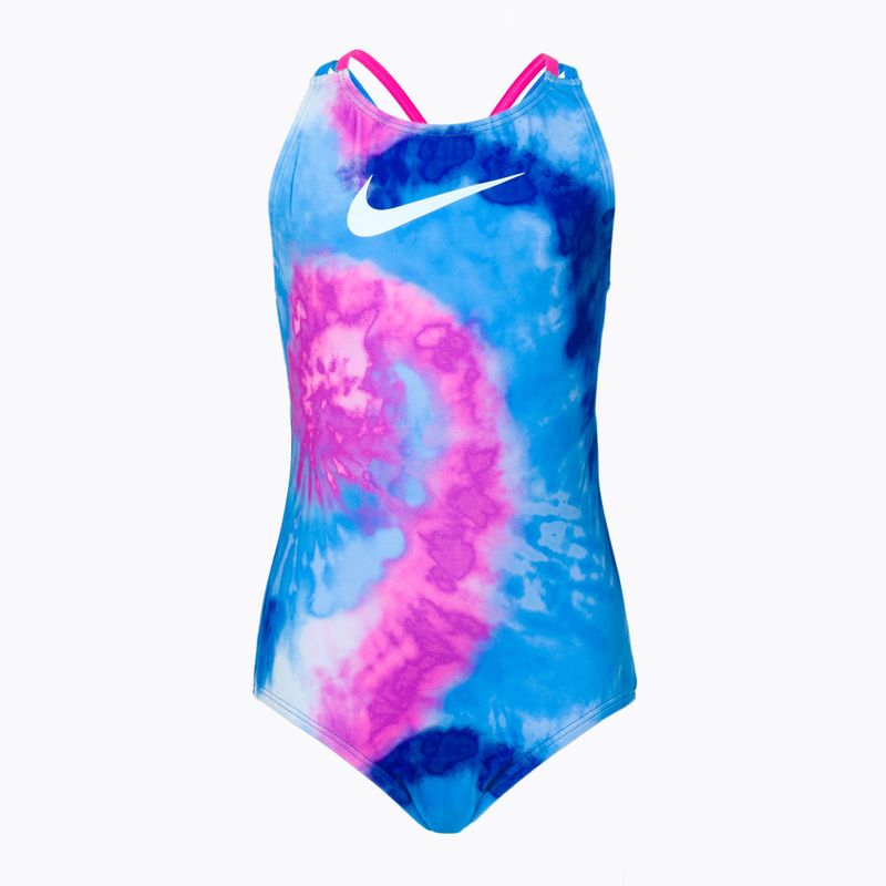 Купальник суцільний дитячий  Nike Tie Dye Spiderback блакитний NESSC719-458
