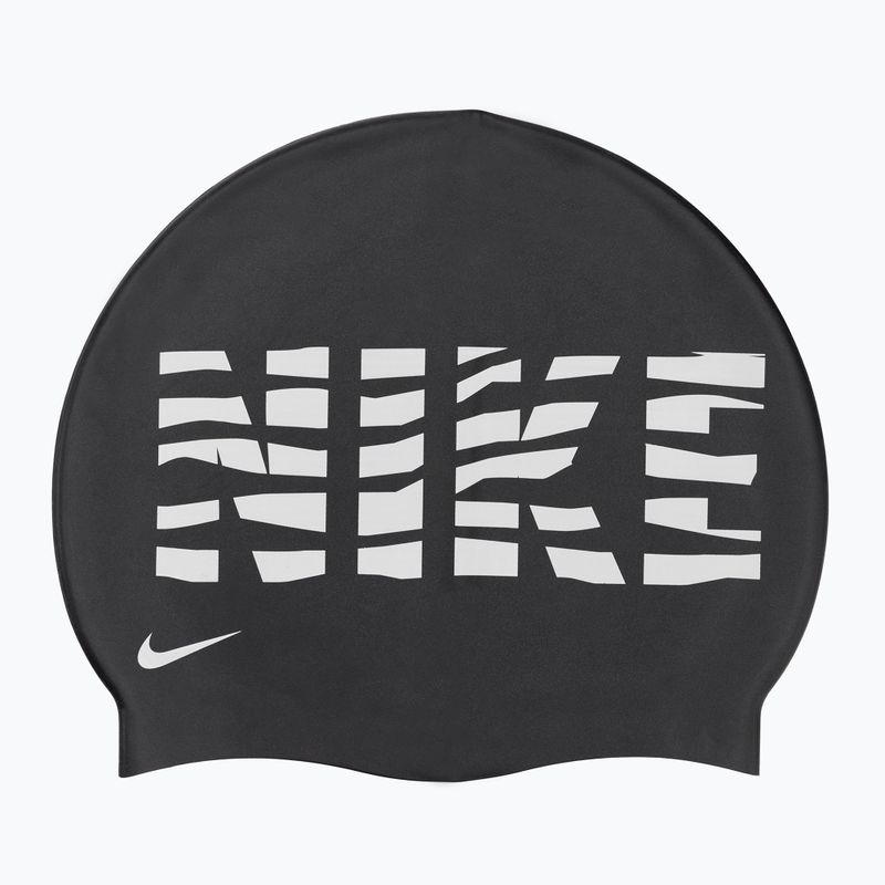 Шапочка для плавання Nike Wave Stripe Graphic 3 чорна NESSC160-001