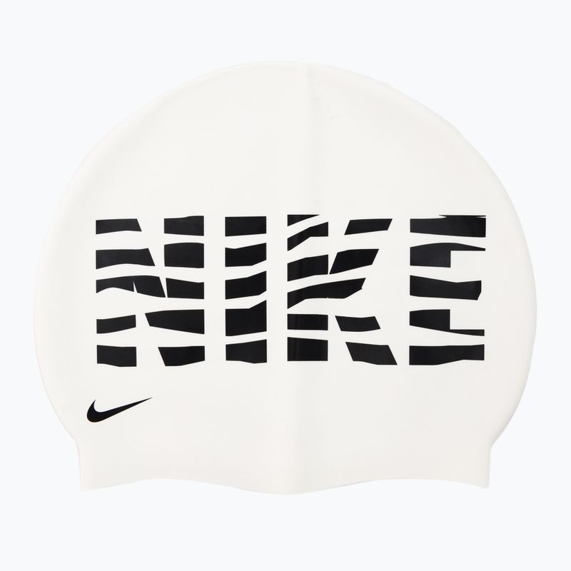 Шапочка для плавання Nike Wave Stripe Graphic 3 біла NESSC160-100