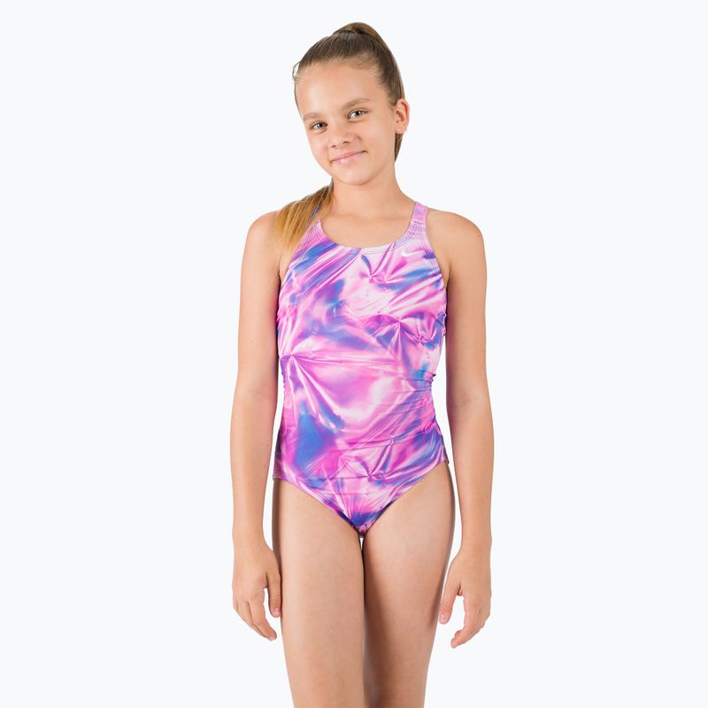Купальник суцільний дитячий  Nike Multiple Print Fastback кольоровий NESSC755-989 4
