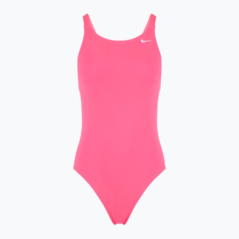 Купальник суцільний жіночий Nike Hydrastrong Solid Fastback hyper pink