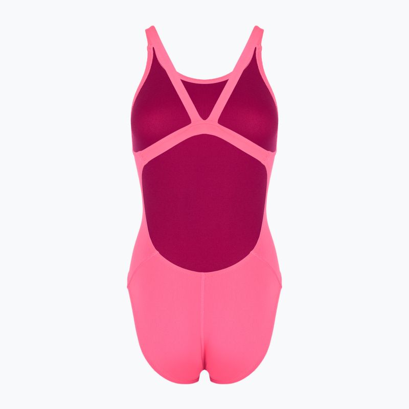 Купальник суцільний жіночий Nike Hydrastrong Solid Fastback hyper pink 2