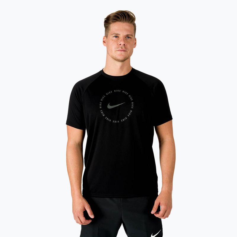 Футболка тренувальна чоловіча Nike Ring Logo чорна NESSC666-001