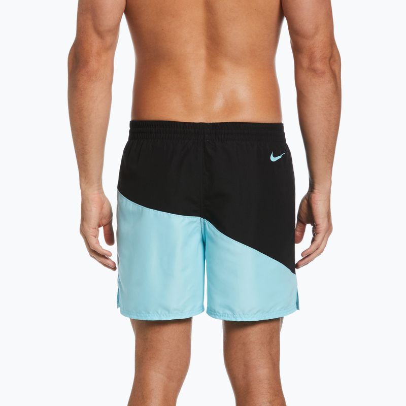 Шорти для плавання чоловічі Nike Block Swoosh 5" Volley блакитні NESSC492-437 5