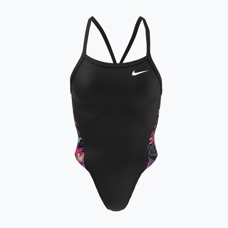 Купальник суцільний жіночий Nike Multiple Print Racerback Splice One чорний NESSC051-001 5