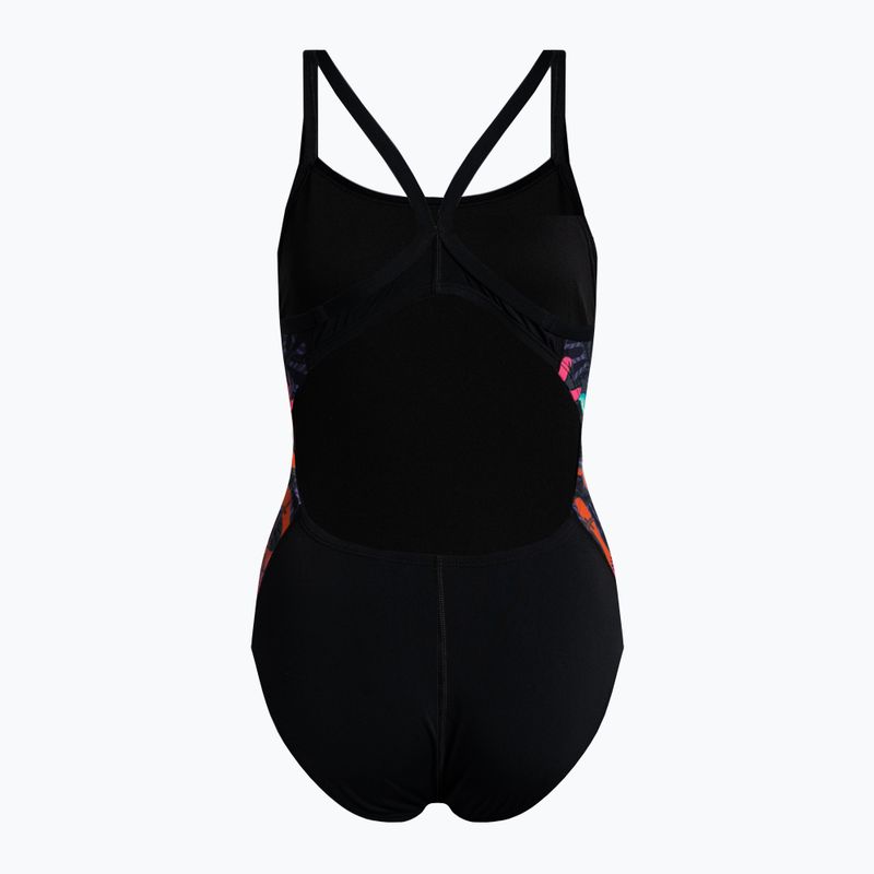 Купальник суцільний жіночий Nike Multiple Print Racerback Splice One чорний NESSC051-001 2