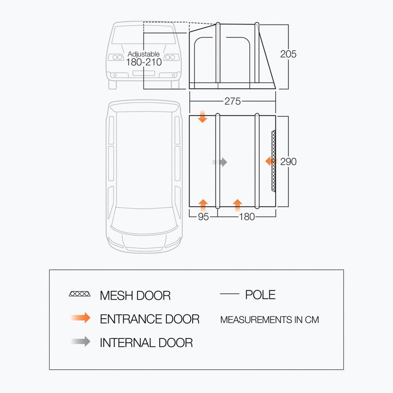 Приставний намет для авто Vango Faros II Low smoke 2