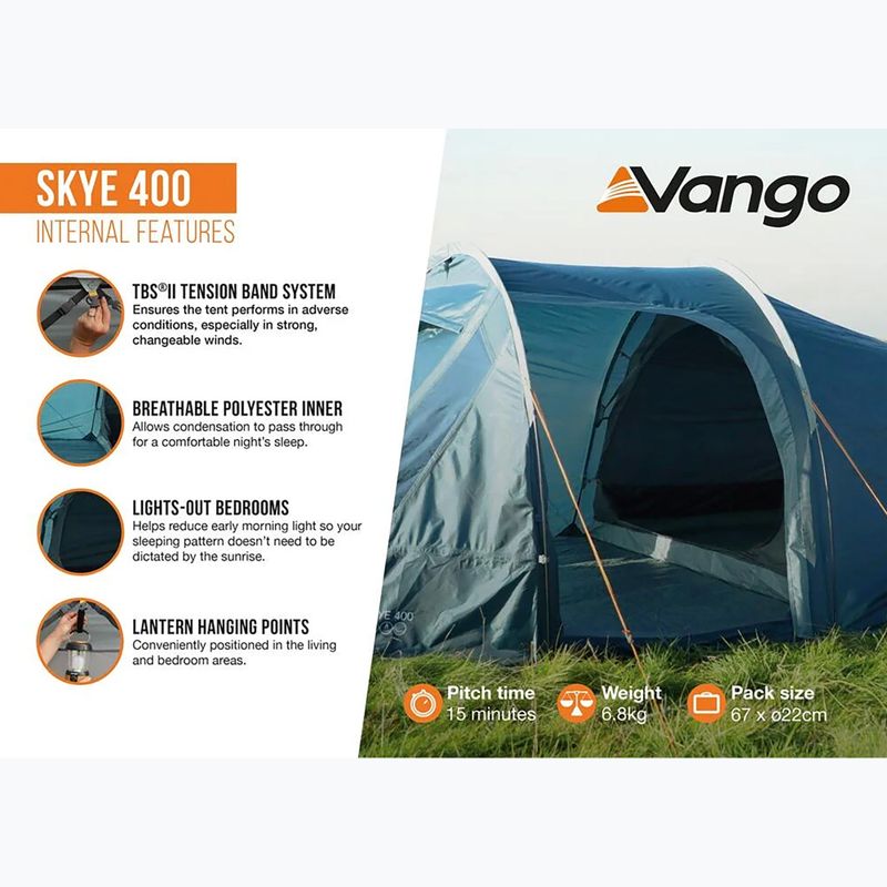 Намет кемпінговий 5-місний Vango Skye 500 deep blue 10