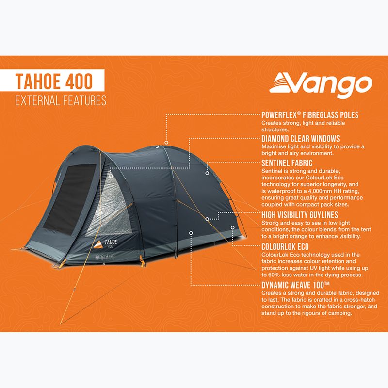 Намет кемпінговий 4-місний Vango Tahoe 400 deep blue 13