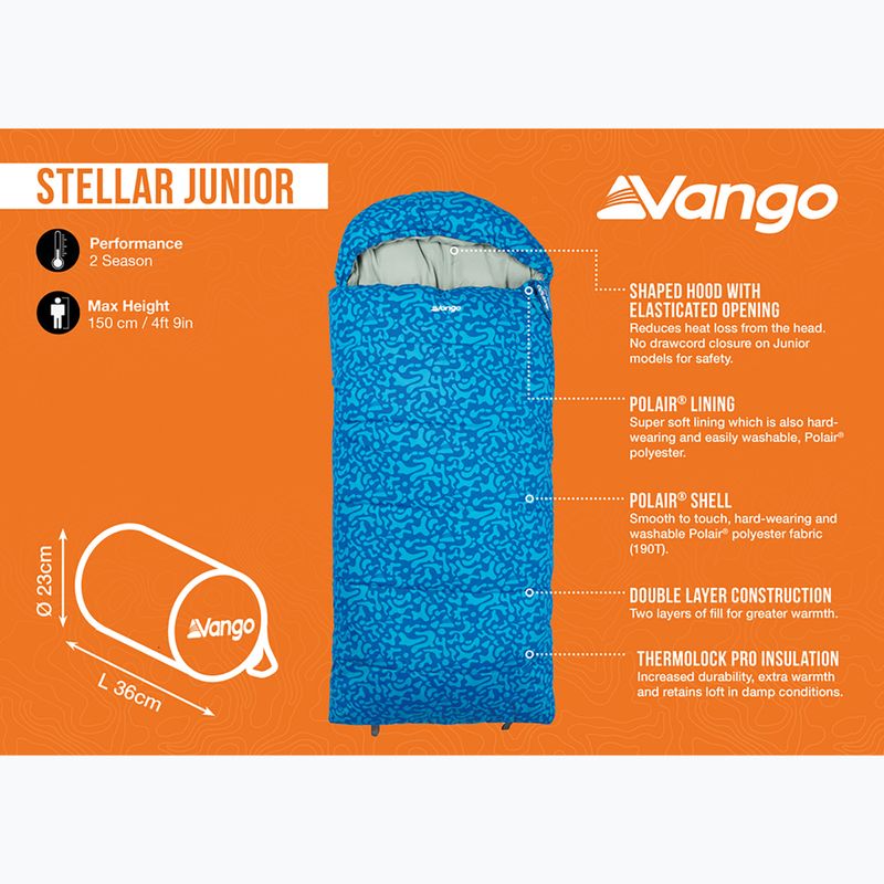Спальний мішок дитячий Vango Stellar Junior atlantic blue 10