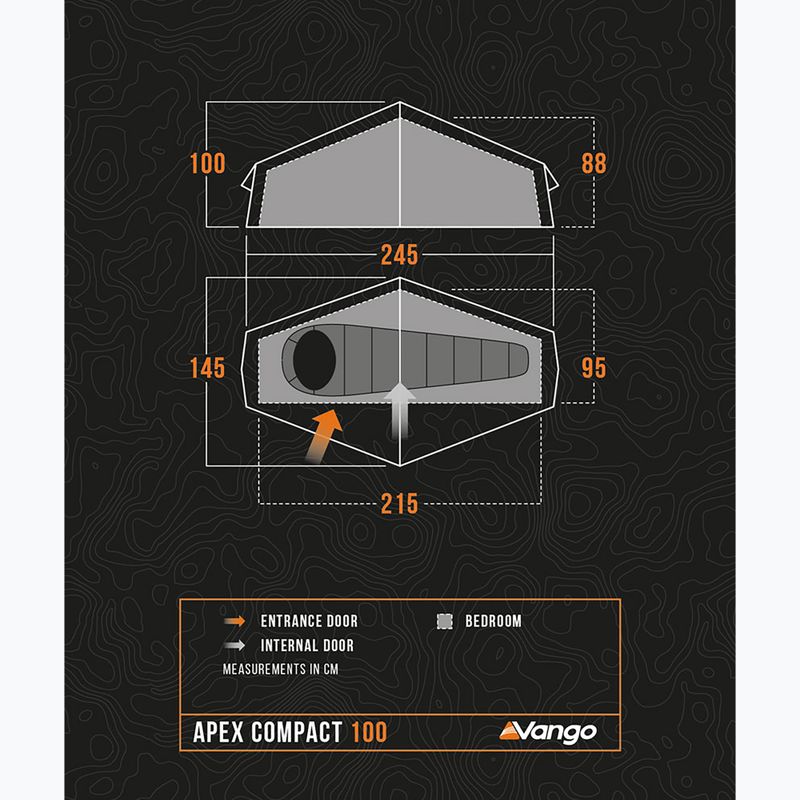 Намет трекінговий 1-місний Vango Apex Compact 100 forest green 2