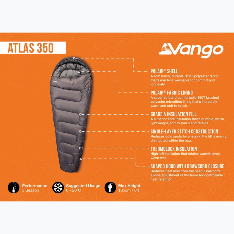 Спальний мішок Vango Atlas 350 excalibur 5