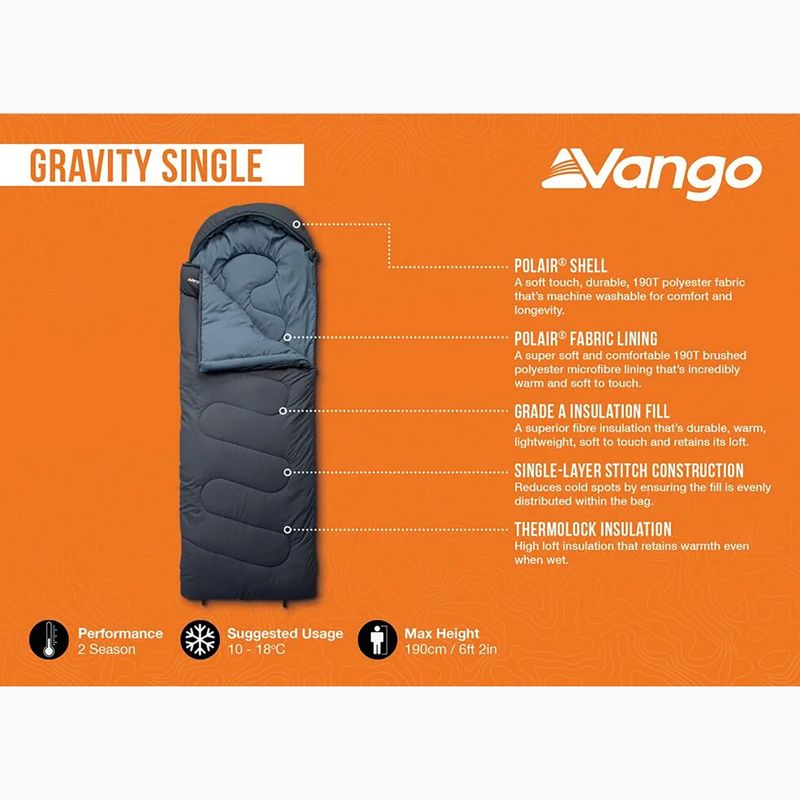 Спальний мішок Vango Gravity Single deep blue 6