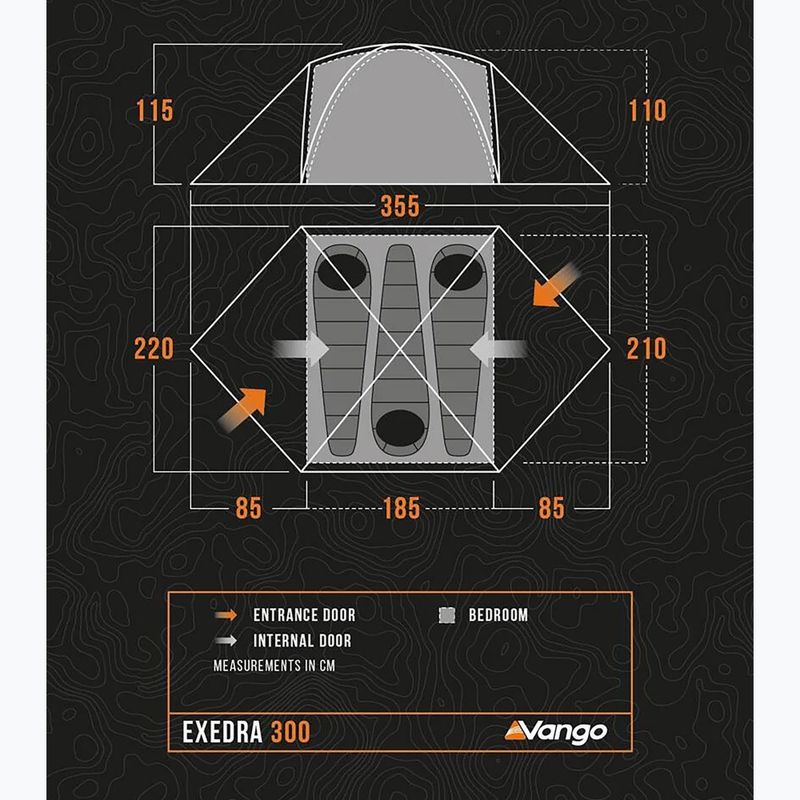 Namiot trekkingowy 3-osobowy Vango Exedra 300 forest green 2