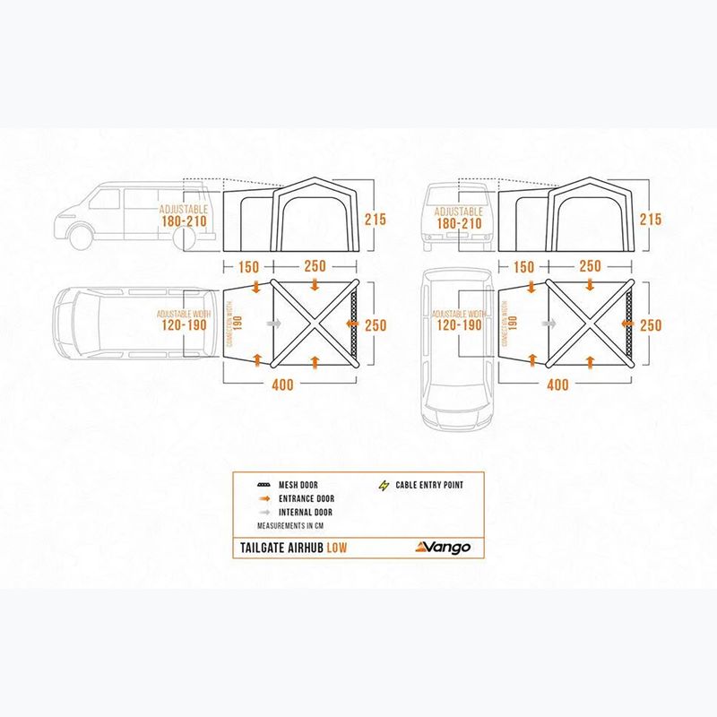Передпокій для автомобіля Vango AirHub II Low cloud grey 11