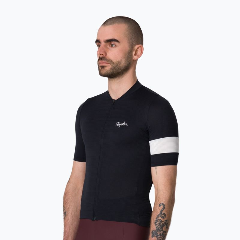 Футболка велосипедна чоловіча Rapha Core Lightweight Jersey black/white 2