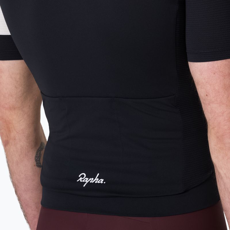 Футболка велосипедна чоловіча Rapha Core Lightweight Jersey black/white 4