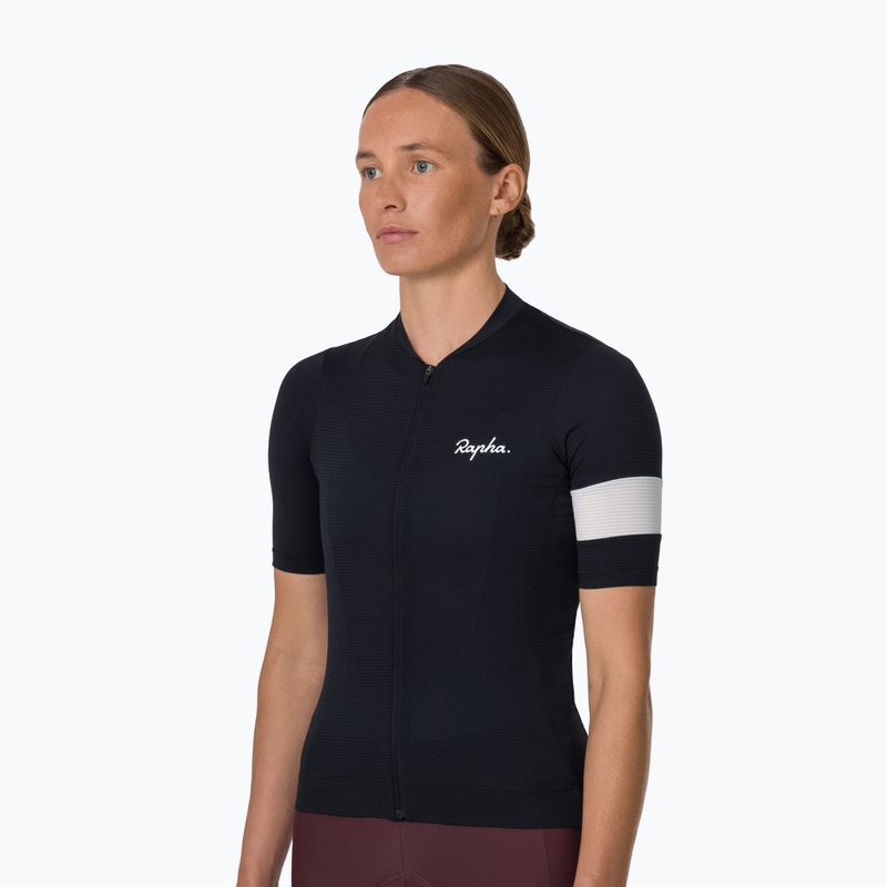 Футболка велосипедна жіноча Rapha Core Lightweight Jersey black/white 2