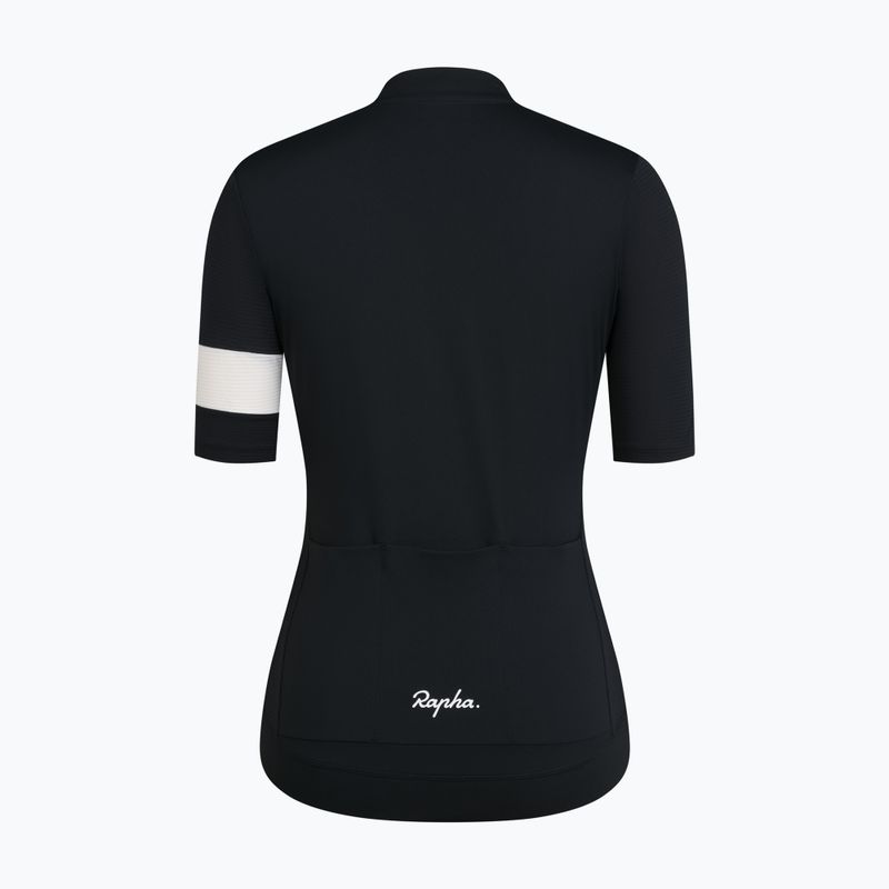 Футболка велосипедна жіноча Rapha Core Lightweight Jersey black/white 6