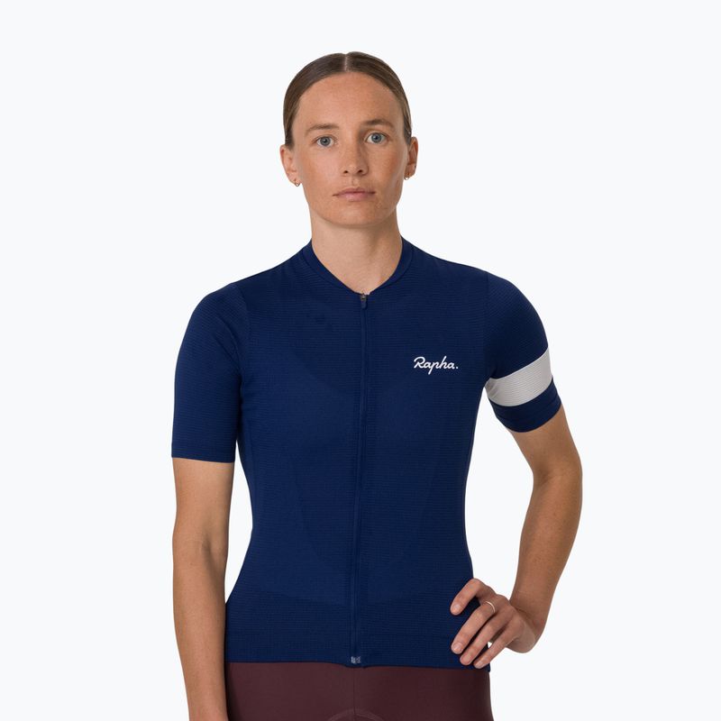 Футболка велосипедна жіноча Rapha Core Lightweight Jersey navy/white