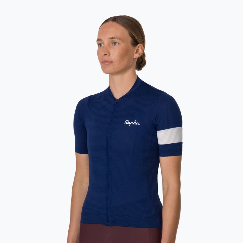 Футболка велосипедна жіноча Rapha Core Lightweight Jersey navy/white 2