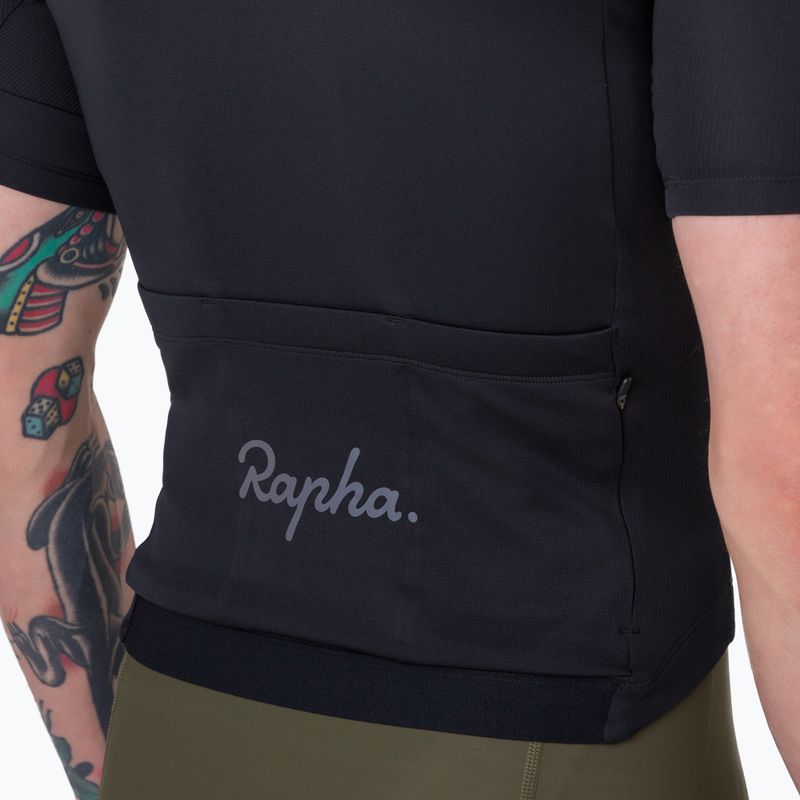 Футболка велосипедна чоловіча Rapha Brevet Element Jersey black/dark grey 4