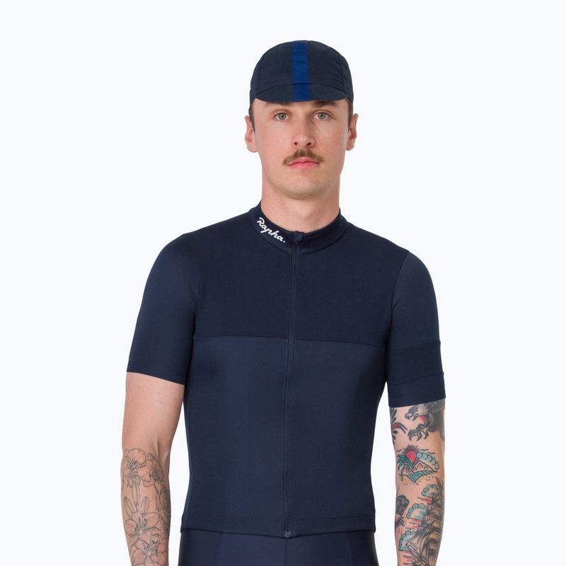 Футболка велосипедна чоловіча Rapha Brevet Element Jersey dark navy/white