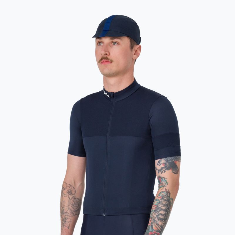 Футболка велосипедна чоловіча Rapha Brevet Element Jersey dark navy/white 2