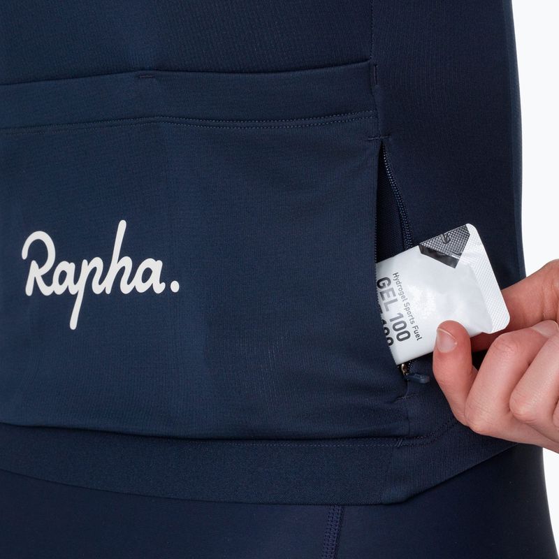Футболка велосипедна чоловіча Rapha Brevet Element Jersey dark navy/white 4