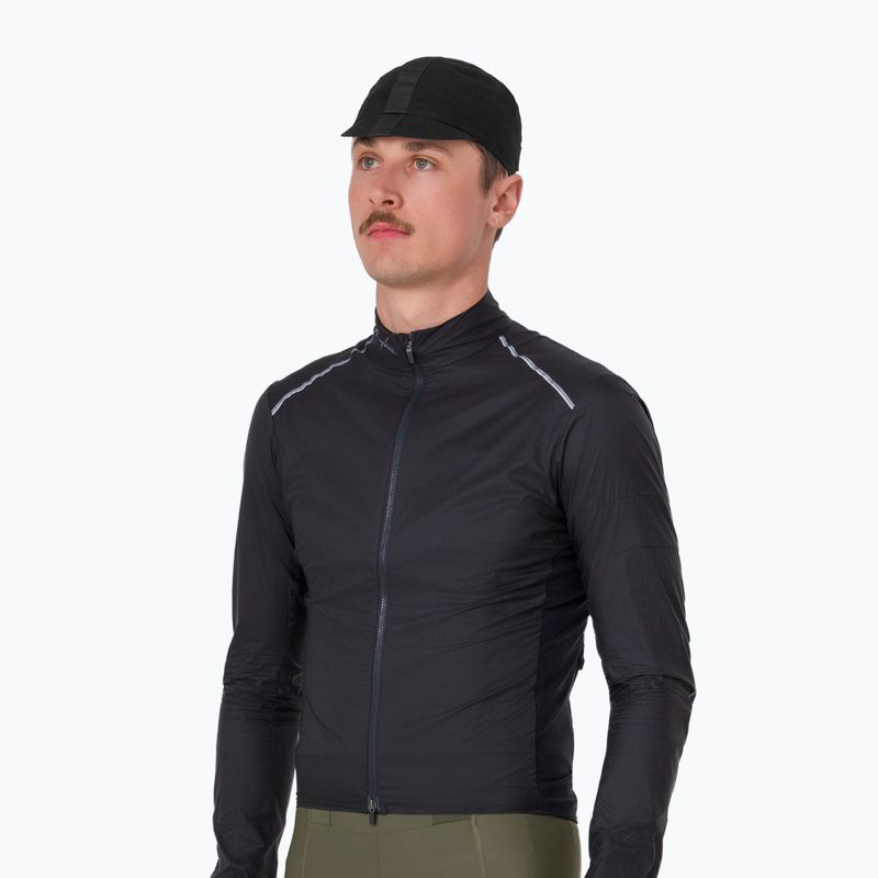 Куртка велосипедна чоловіча Rapha Brevet Element Wind Jacket black/grey 2