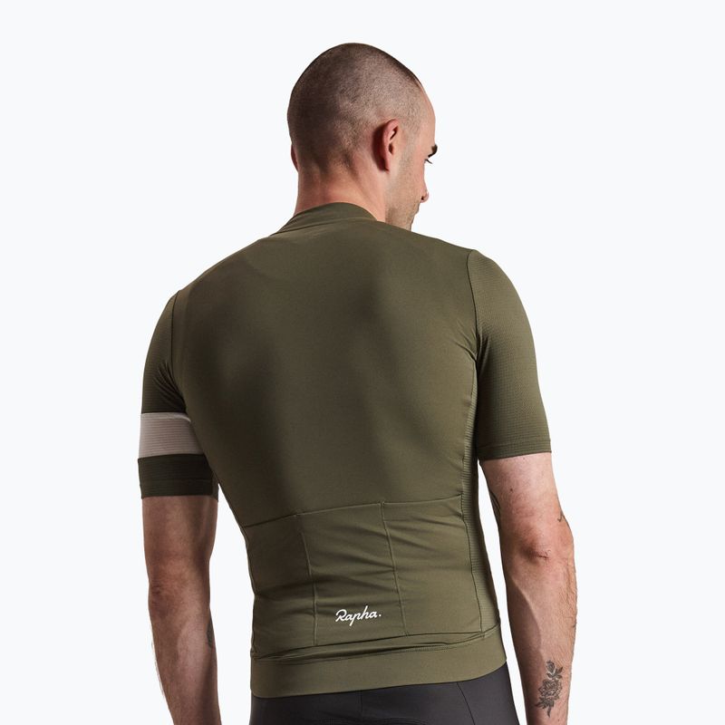 Футболка велосипедна чоловіча Rapha Core Lightweight Jersey dark green/white 2