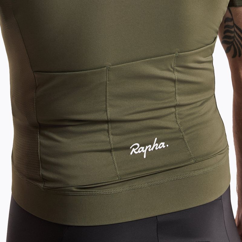 Футболка велосипедна чоловіча Rapha Core Lightweight Jersey dark green/white 4