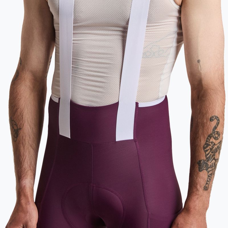 Шорти велосипедні чоловічі Rapha Brevet Element Cargo Bib Shorts plum/white 3