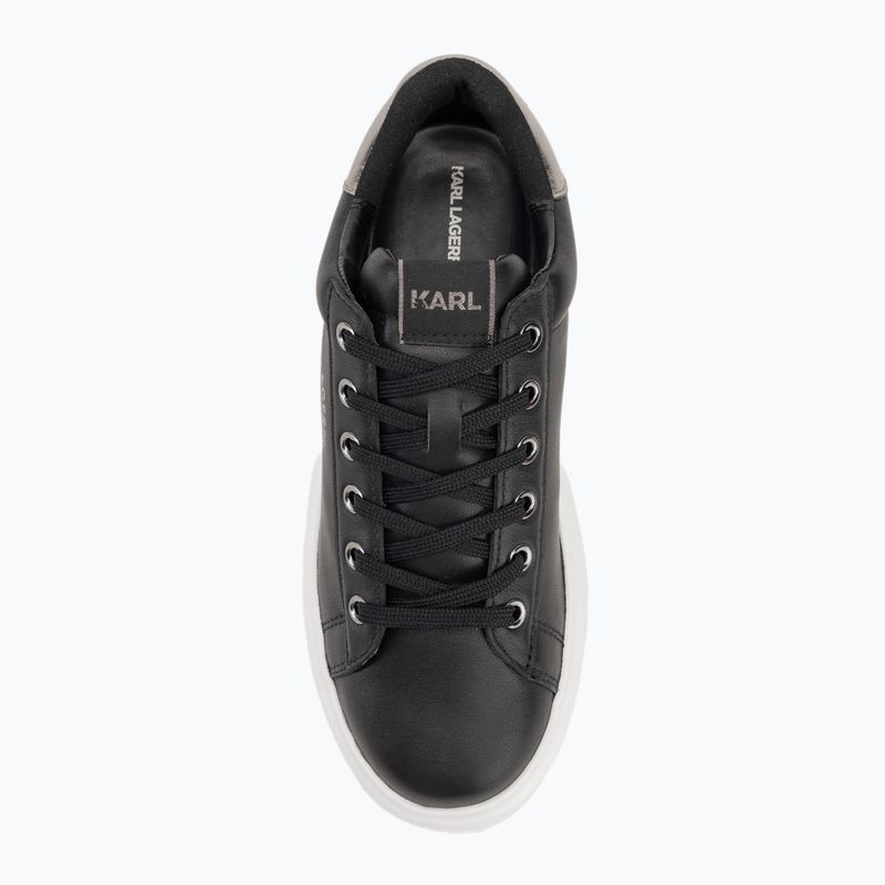 Кросівки жіночі KARL LAGERFELD Kapri Maison black leather w/silver 5