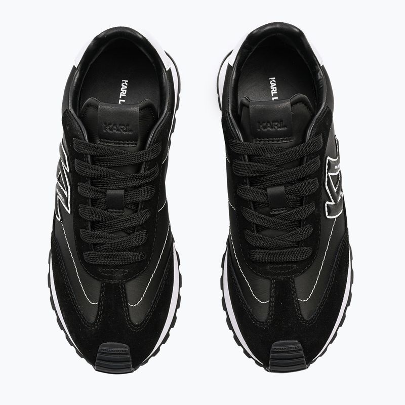 Кросівки жіночі KARL LAGERFELD Kairo Kl Sidetrim black leather/textille 4