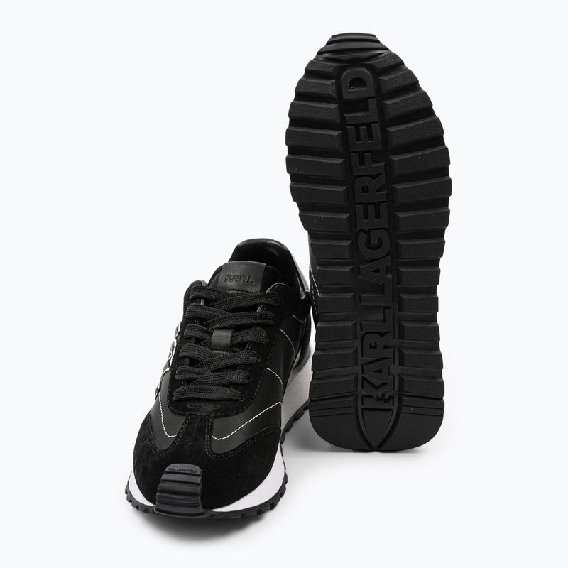 Кросівки жіночі KARL LAGERFELD Kairo Kl Sidetrim black leather/textille 5