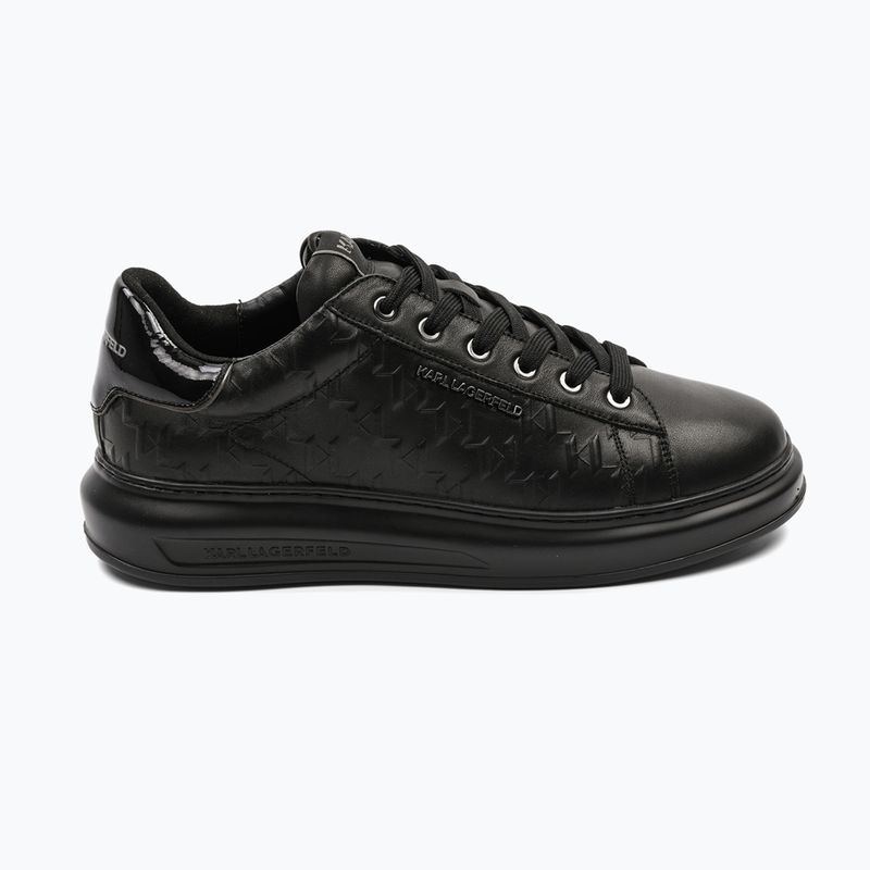 Кросівки чоловічі KARL LAGERFELD Kapri Monogram Emboss black leather/mono