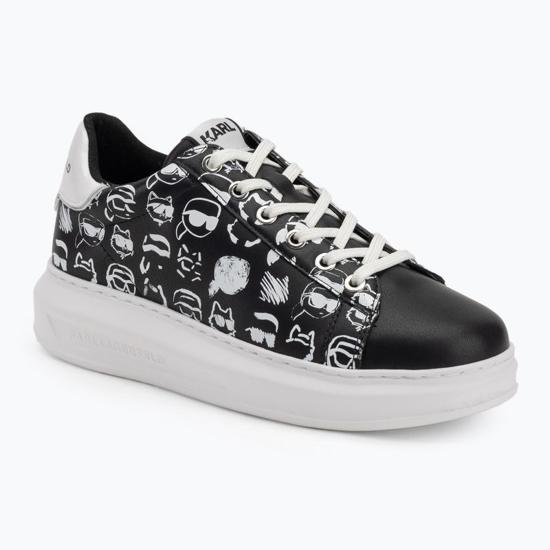 Кросівки жіночі KARL LAGERFELD Kapri Twin Nft Graffiti black/white leather