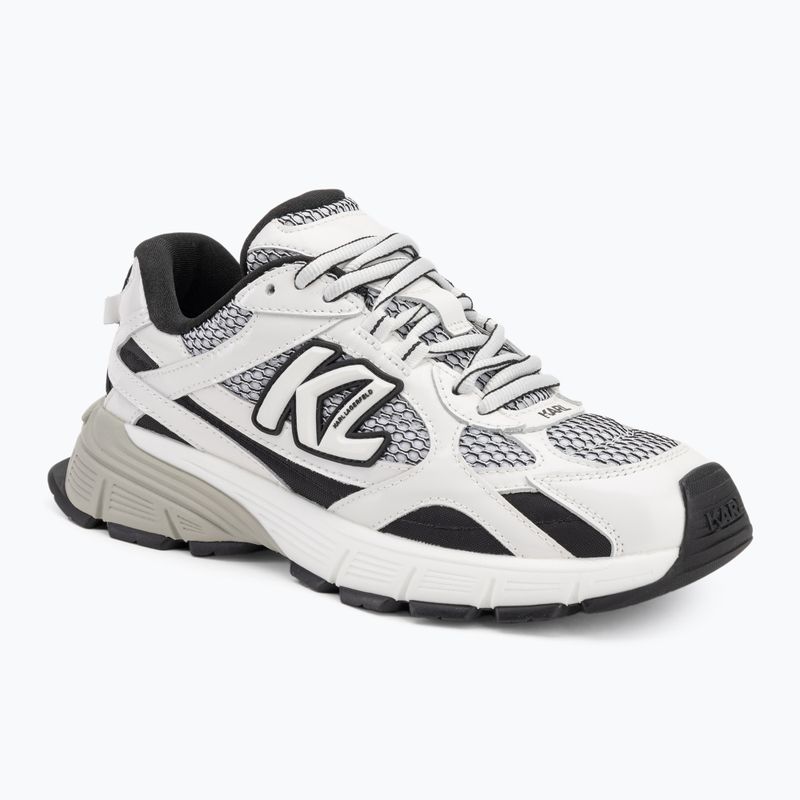 Кросівки жіночі KARL LAGERFELD Orion Sidetrim black leather/textile w/white