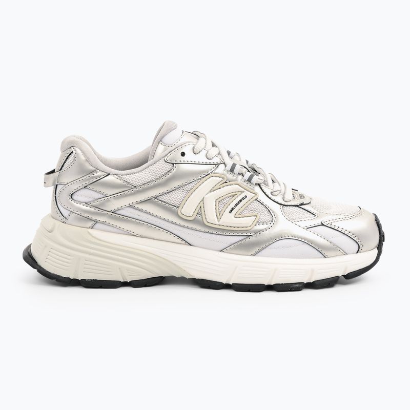 Кросівки жіночі KARL LAGERFELD Orion Sidetrim white leather/textile w/silver