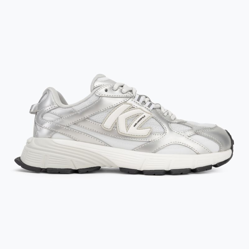 Кросівки жіночі KARL LAGERFELD Orion Sidetrim white leather/textile w/silver 2