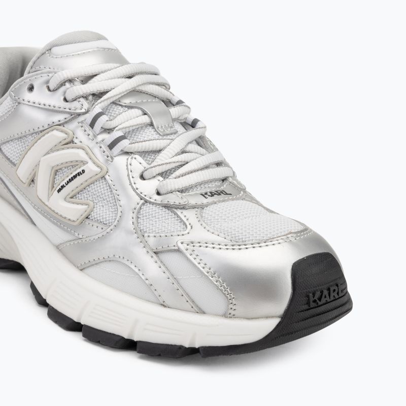 Кросівки жіночі KARL LAGERFELD Orion Sidetrim white leather/textile w/silver 7