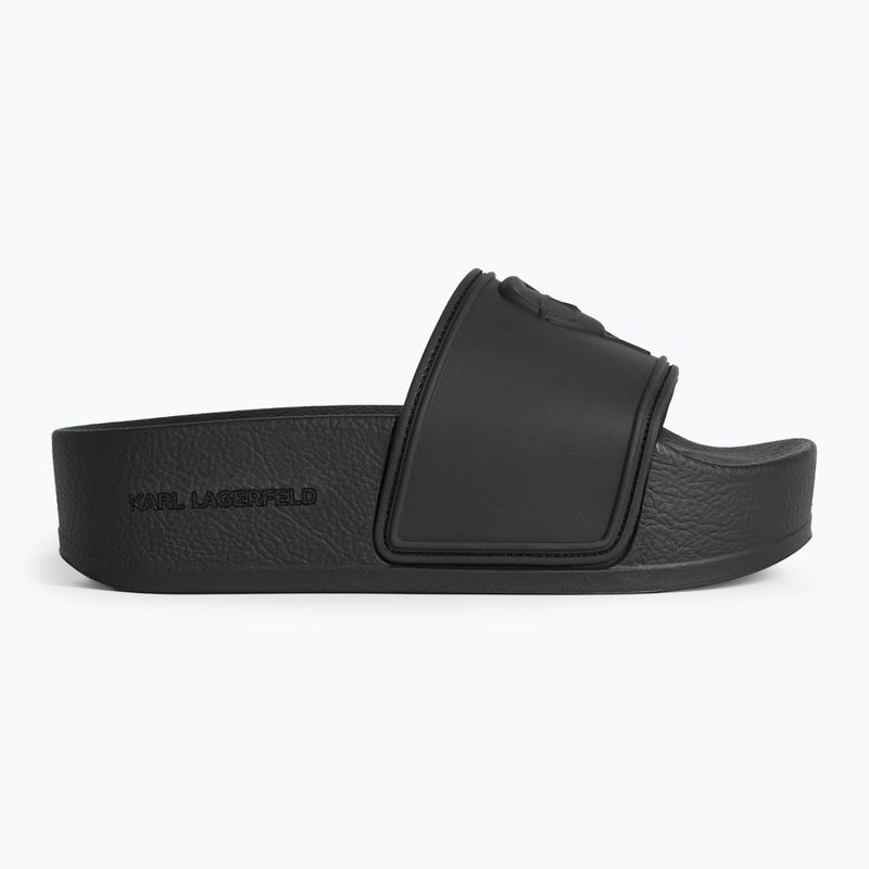 Шльопанці жіночі KARL LAGERFELD Kondo Maxi Nft Relief black rubber