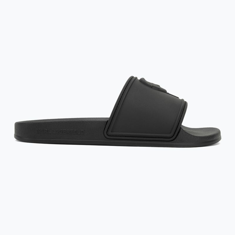 Шльопанці жіночі KARL LAGERFELD Kondo 2.0 NFT Relief black rubber 2