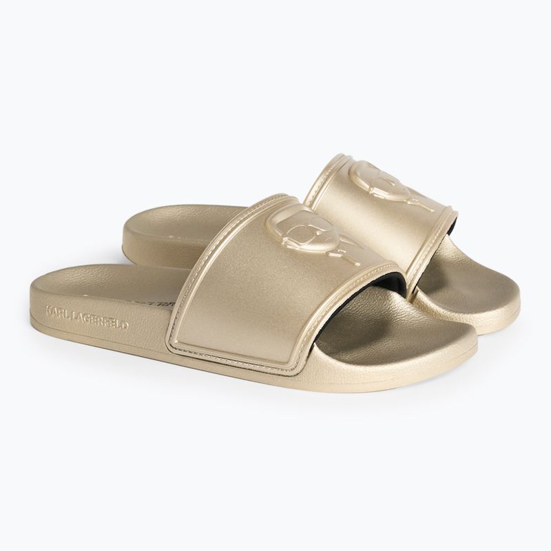 Шльопанці жіночі KARL LAGERFELD Kondo 2.0 NFT Relief gold rubber 2
