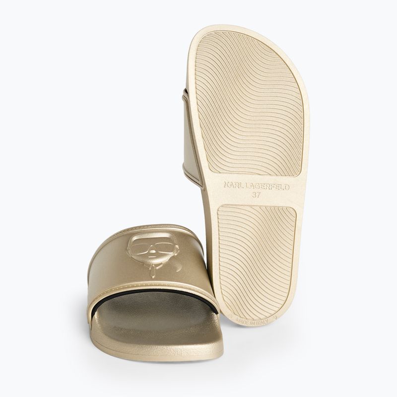 Шльопанці жіночі KARL LAGERFELD Kondo 2.0 NFT Relief gold rubber 5