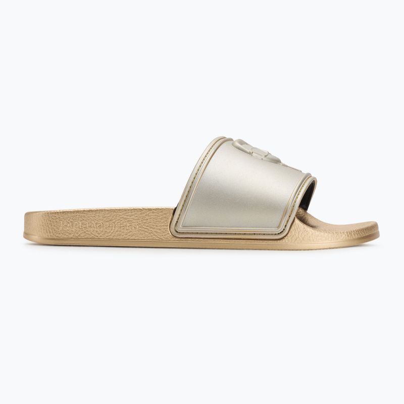Шльопанці жіночі KARL LAGERFELD Kondo 2.0 NFT Relief gold rubber 2