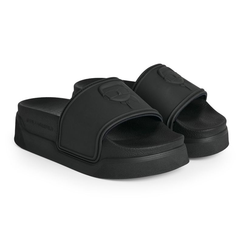 Шльопанці жіночі KARL LAGERFELD Kondominium Nft Relief black rubber 2